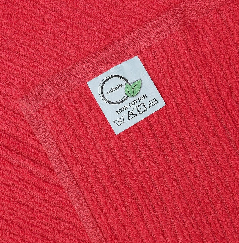 Softolle Bar Mop Towels, Pack of 12, 16x19 Inches, 100% Cotton, Crimson, Multi-Purpose for Home, Kitchen and Bar Cleaning - Image 3